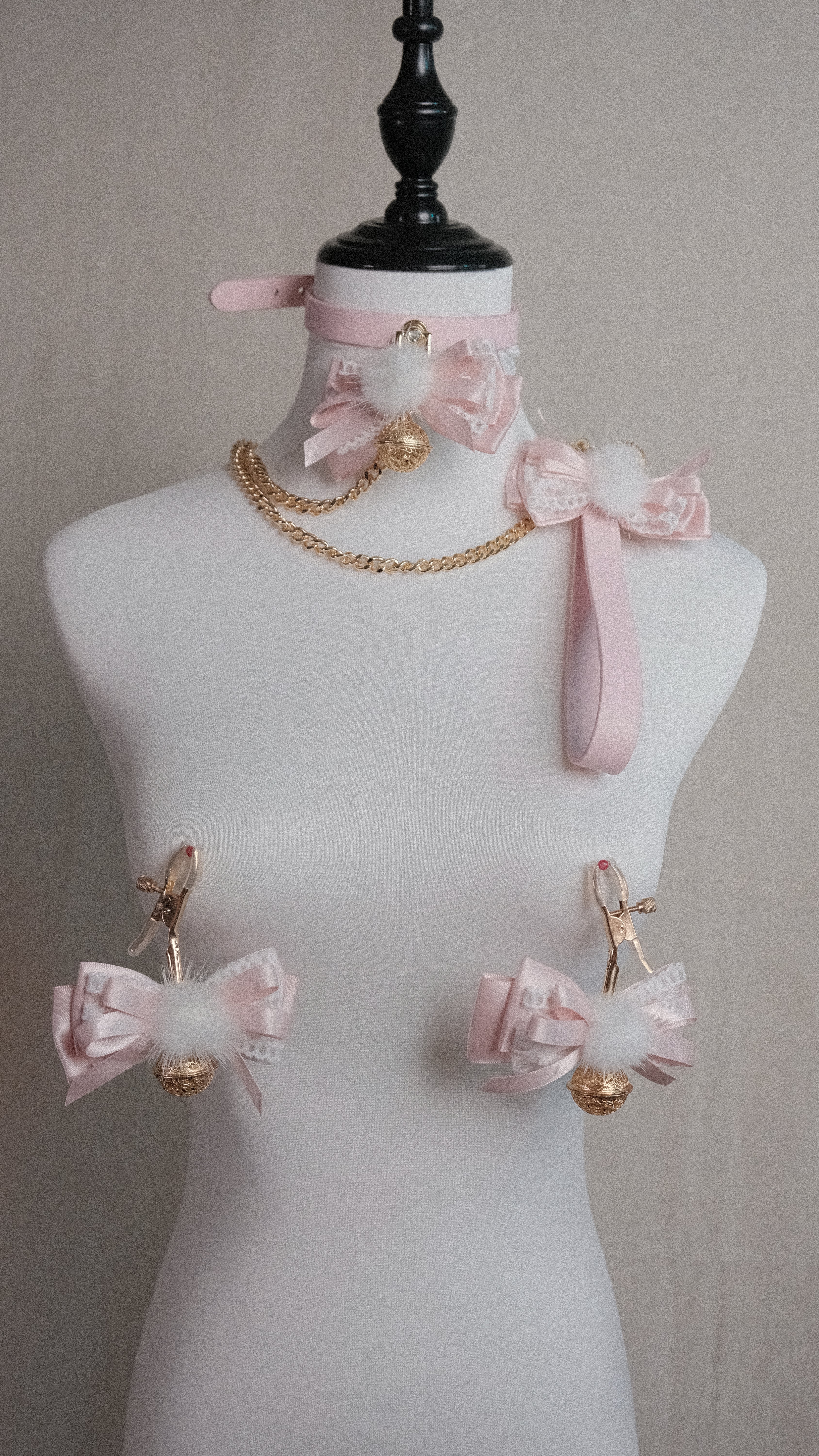 【The Pastel Fawn & Flora】Choker & Nipple Clamps