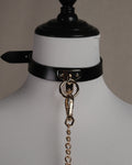【Absolute Black】 Genuine Leather Choker