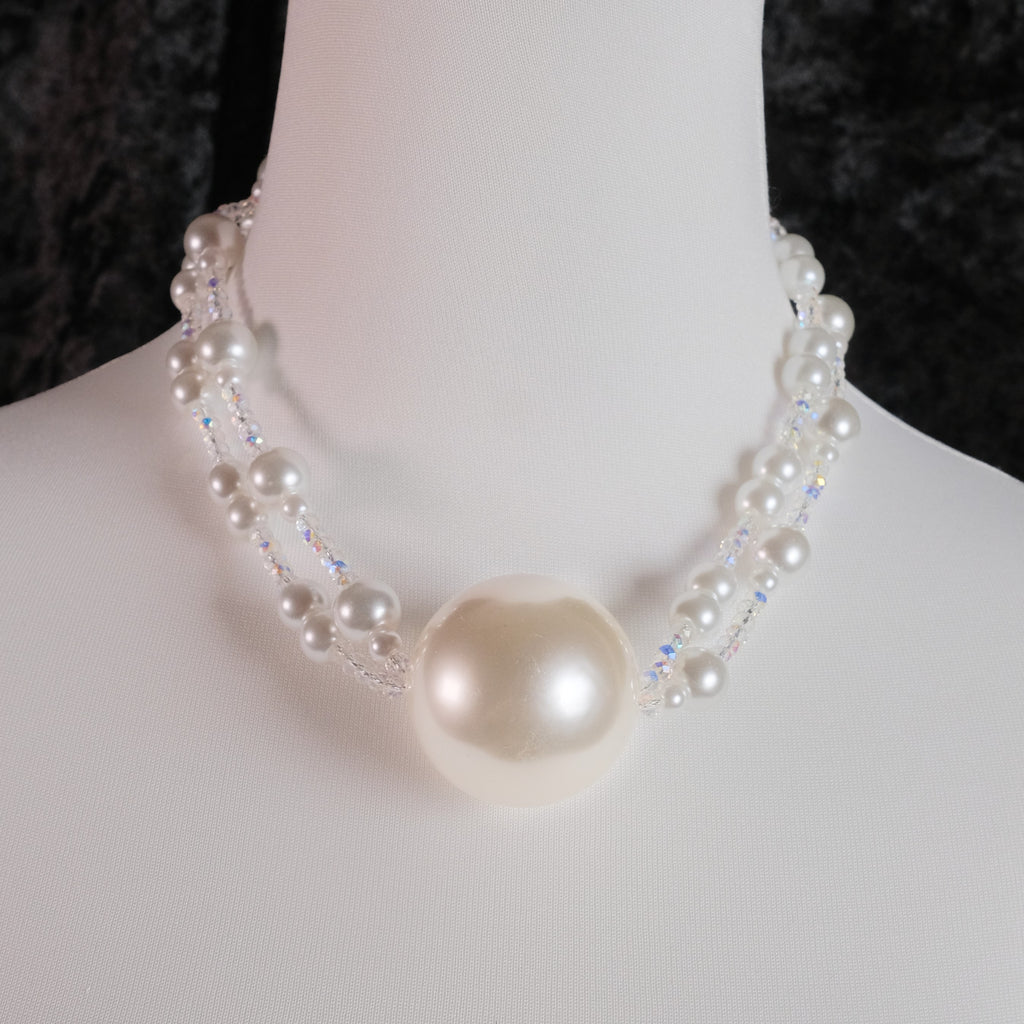 【The Ivory Seal】Glass Pearl Necklace Ball Gag